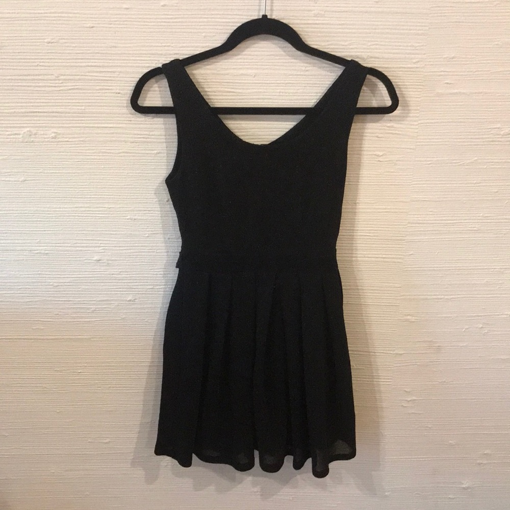 Shimmery Black A-Line Dress